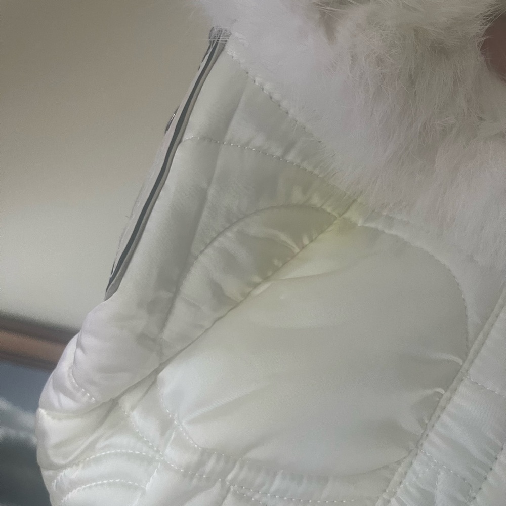 Coach White Fur-Trimmed Shoulder Bag - Picture 9 of 15